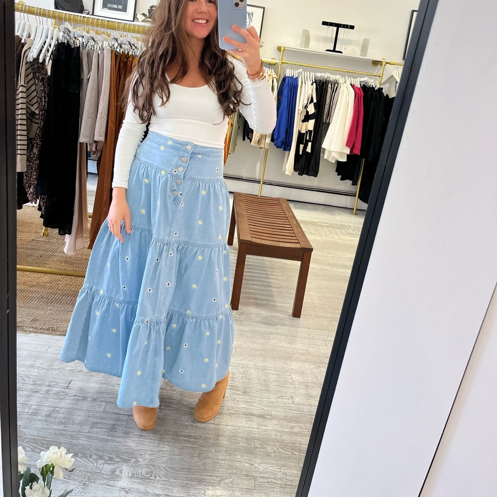 Storia Denim Maxi Skirt